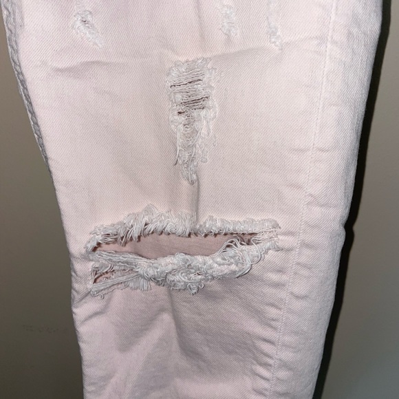 Womens Zara Skinny Distressed Denim Jean / Straight Leg Light pink - Picture 2 of 6